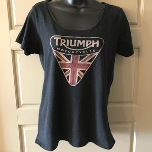 Lucky Brand T-Shirt Triumph Motorcycles